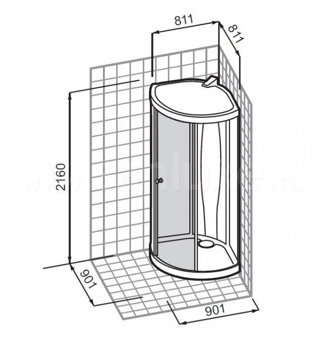 Типовые размеры душевых кабин: стандартные и оптимальные размеры - «интерьер ванной»