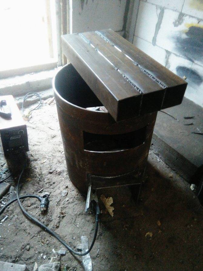 Печка (буржуйка) для гаража своими руками