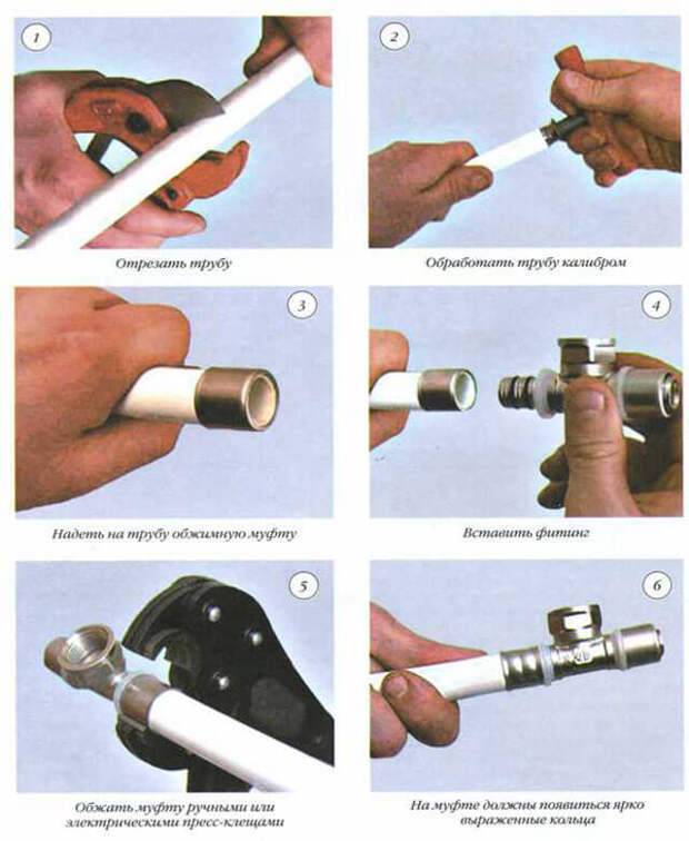 Как использовать пресс фитинги для металлопластиковых труб, правила монтажа