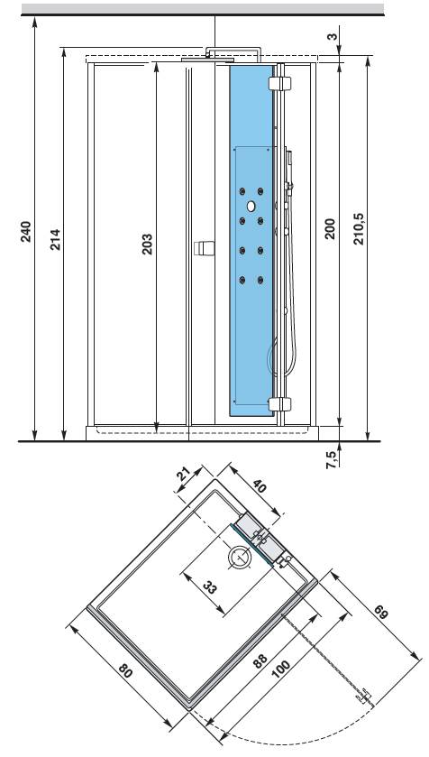 Типовые размеры душевых кабин: стандартные и оптимальные размеры - «интерьер ванной»