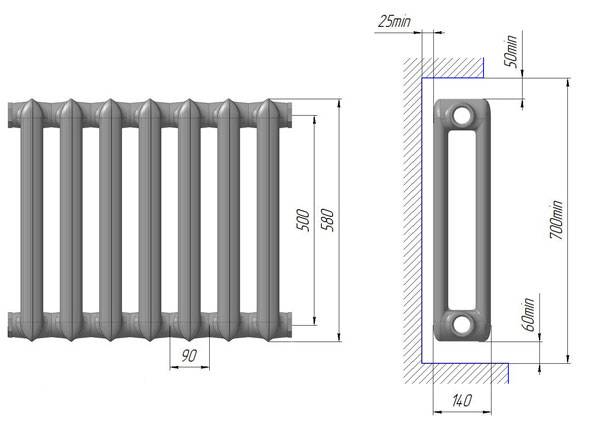 Технические характеристики и особенности чугунных радиаторов мс-140-500 разных производителей