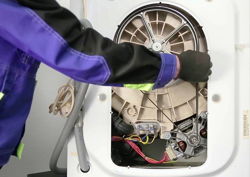 Как поставить новый тугой ремень на стиральную машину