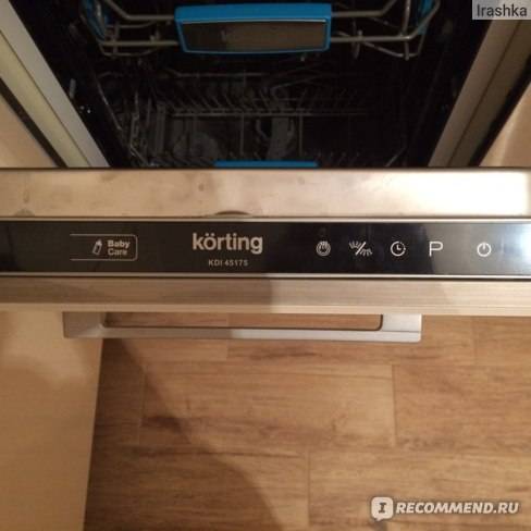 Посудомоечная машина korting kdi 45175: обзор, характеристики, отзывы - точка j