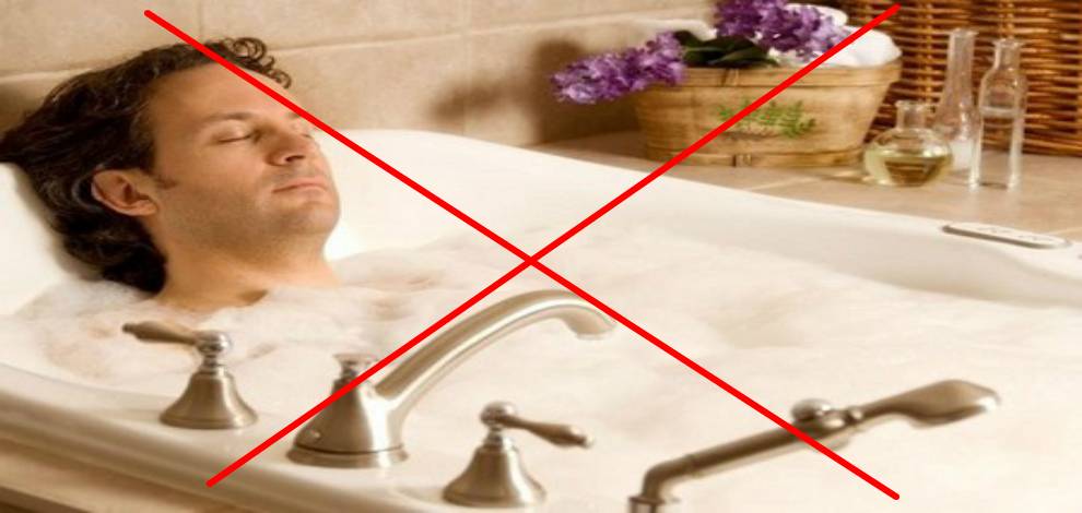 Можно ли мужчинам принимать горячую ванну, возможный вред