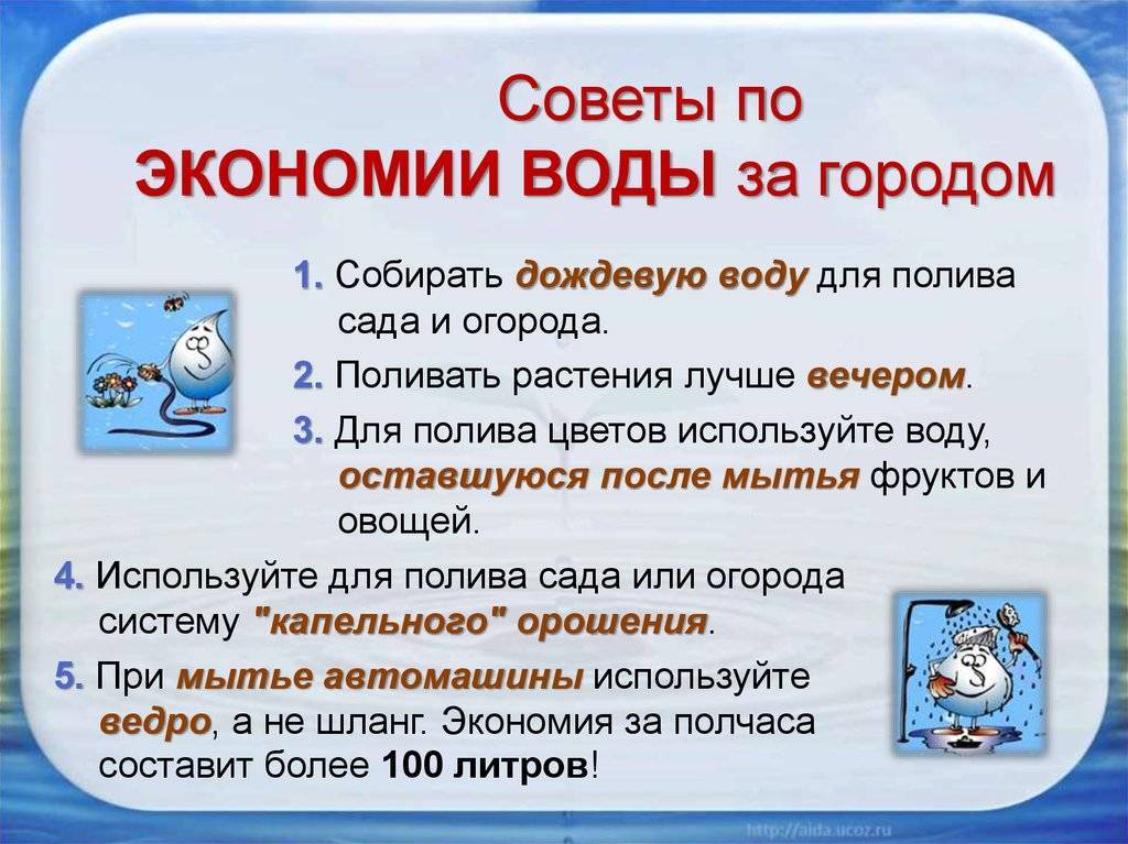 Проект как сэкономить воду