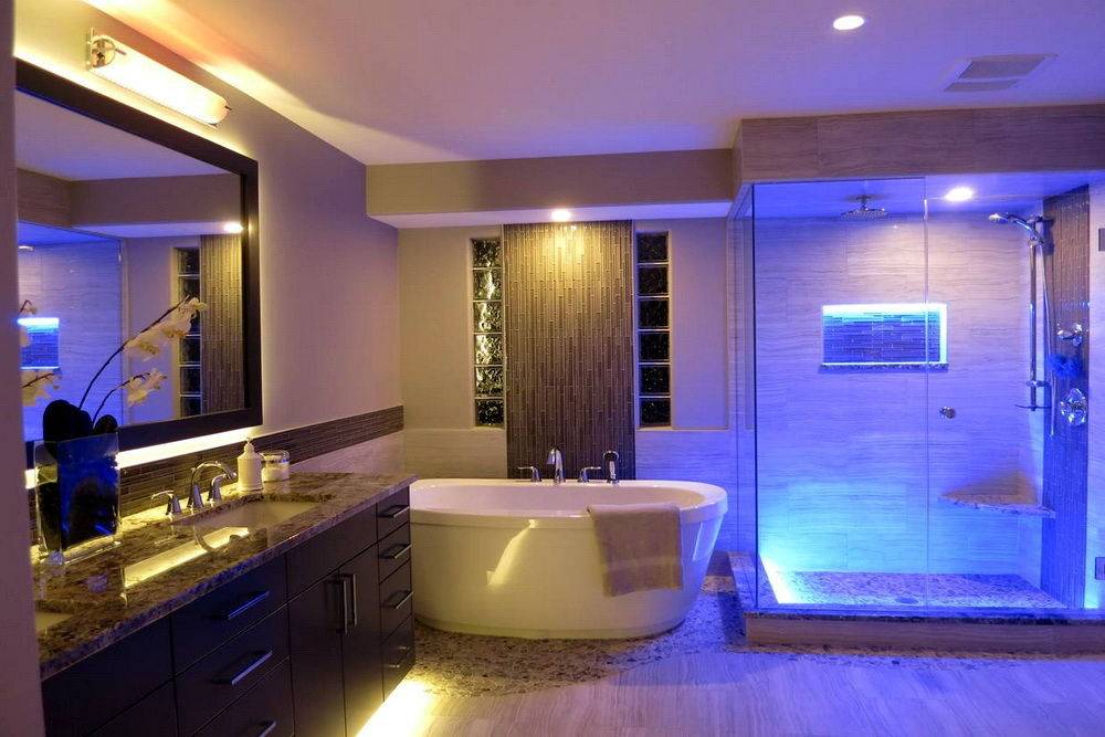Освещение и светильники для ванной комнаты, требования к установке и безопасности эксплуатации