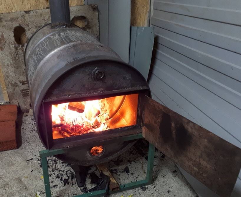 Печка-буржуйка своими руками - делаем из газового баллона, бидона, бочки, металла