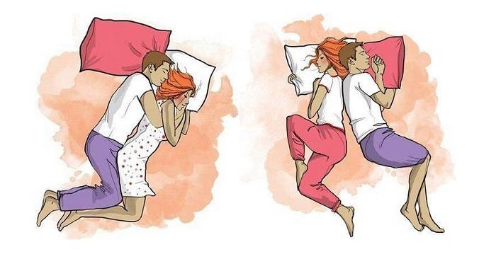 Что поза, в которой вы спите вдвоём, говорит о ваших отношениях