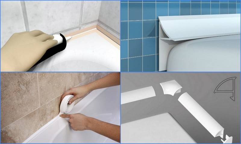 Как и чем заделать щель между ванной и стеной