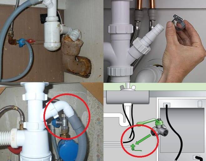 Руководство по подключению посудомоечной машины к канализации и водопроводу: возможные методы, частые ошибки