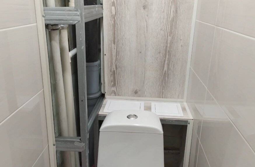 Как спрятать трубы в туалете: фото как закрыть трубы в ванной комнате