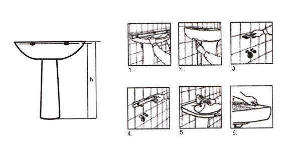 Крепление раковины к стене: подробный инструктаж