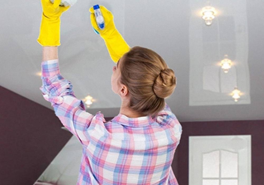 Как мыть натяжные потолки в домашних условиях без разводов – матовые