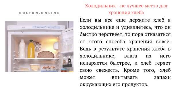 Почему нельзя хранить хлеб в холодильнике | все очень просто