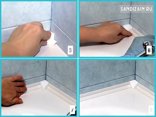 Как установить пвх уголок на ванну. фотоинструкция