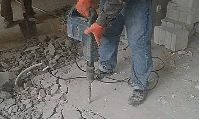 Демонтаж бетонного пола технология