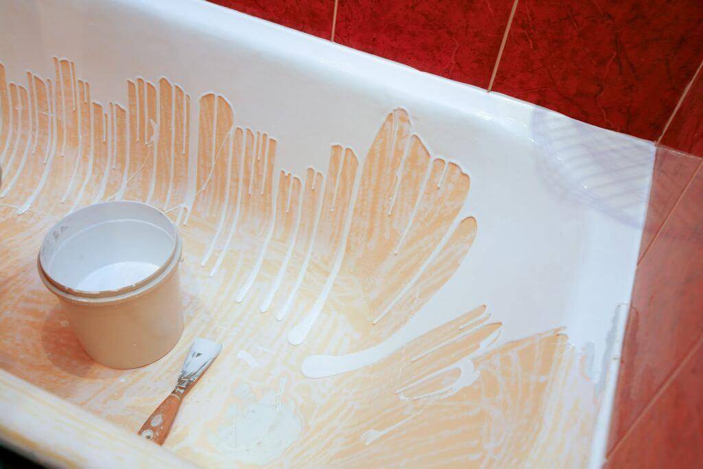 Восстановление акрилового покрытия ванны
