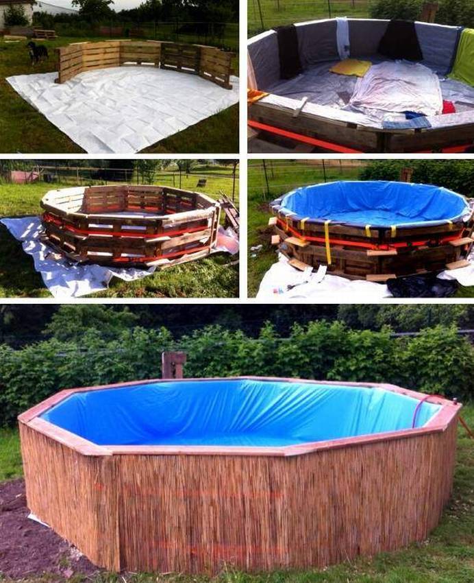 Строим бассейн на даче своими руками из подручных материалов