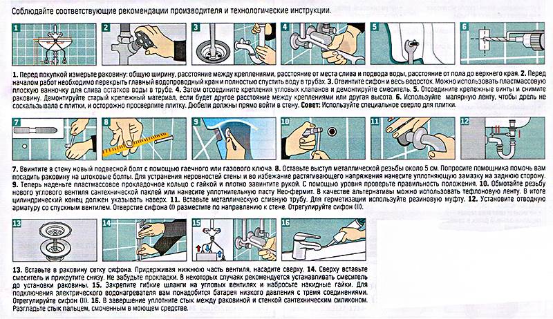 Как установить раковину с пьедесталом: инструкция от мастеров