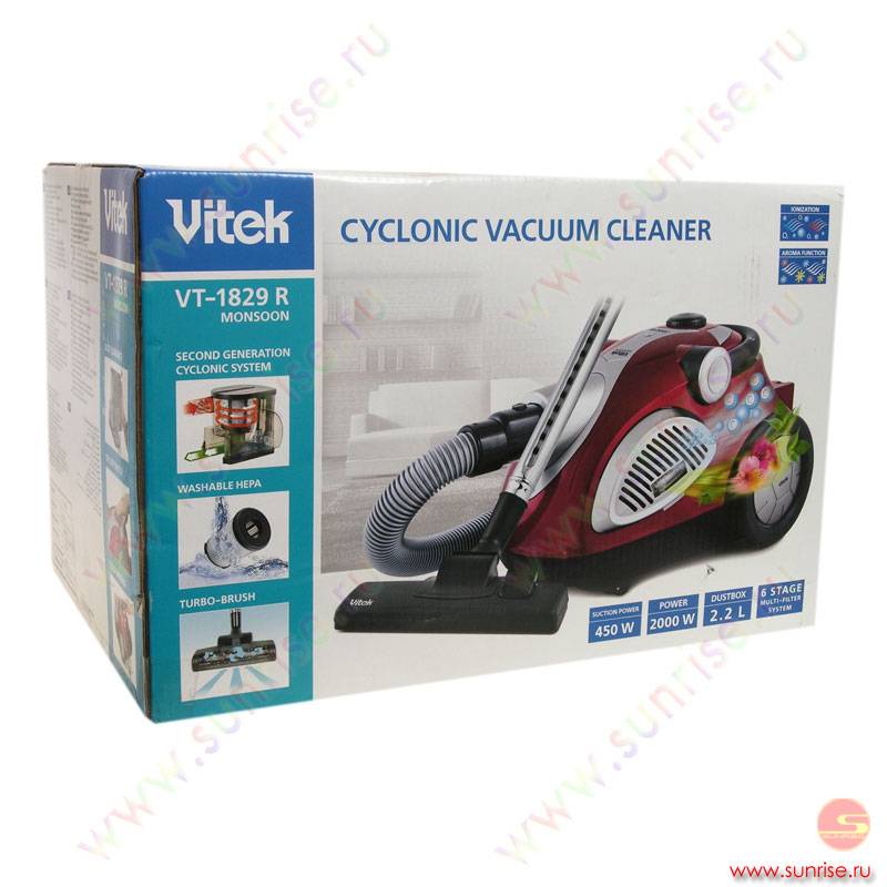 Обзор пылесоса vitek vt 1833: аквафильтрация по супер цене