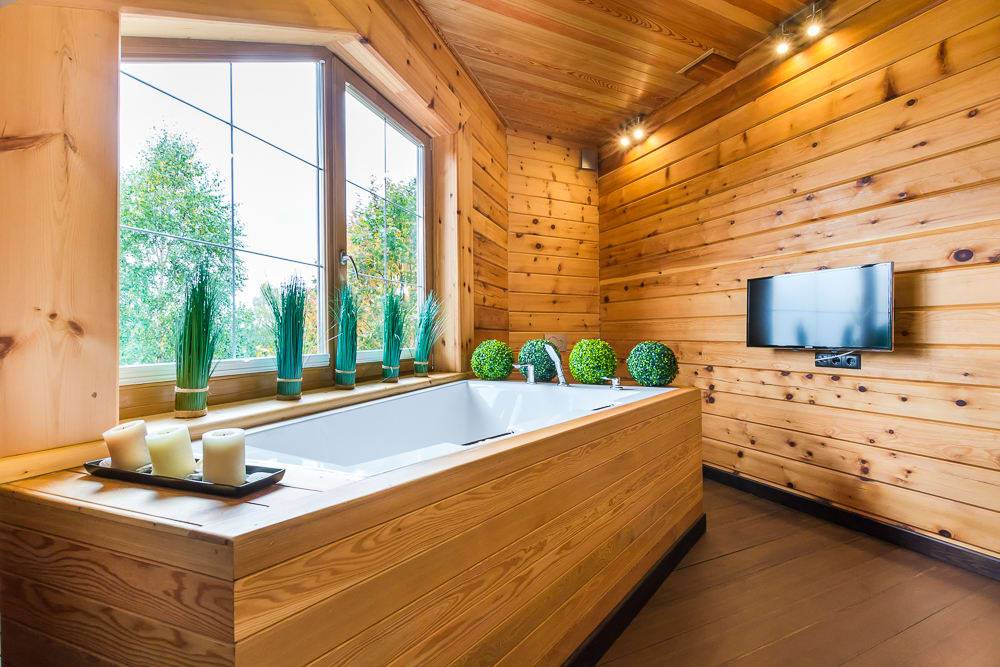 Оформляем ванную в деревянном доме (39 фото)