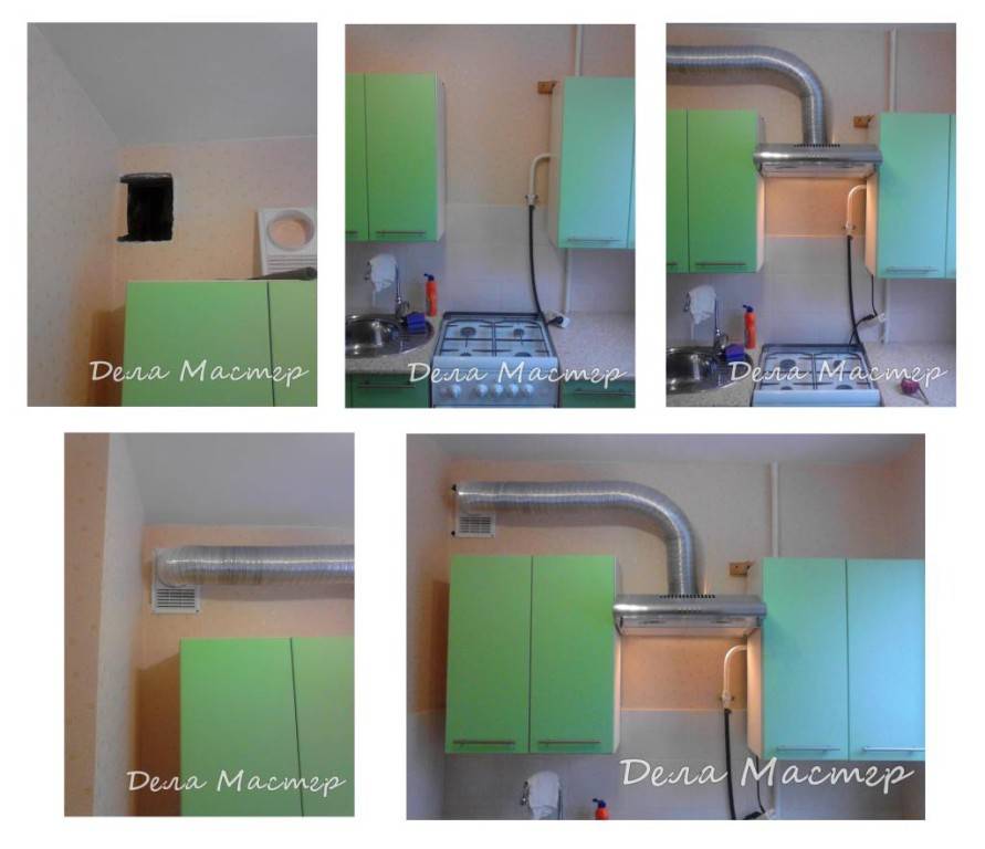 Установка кухонной вытяжки и воздуховода самостоятельно (фото и видео)