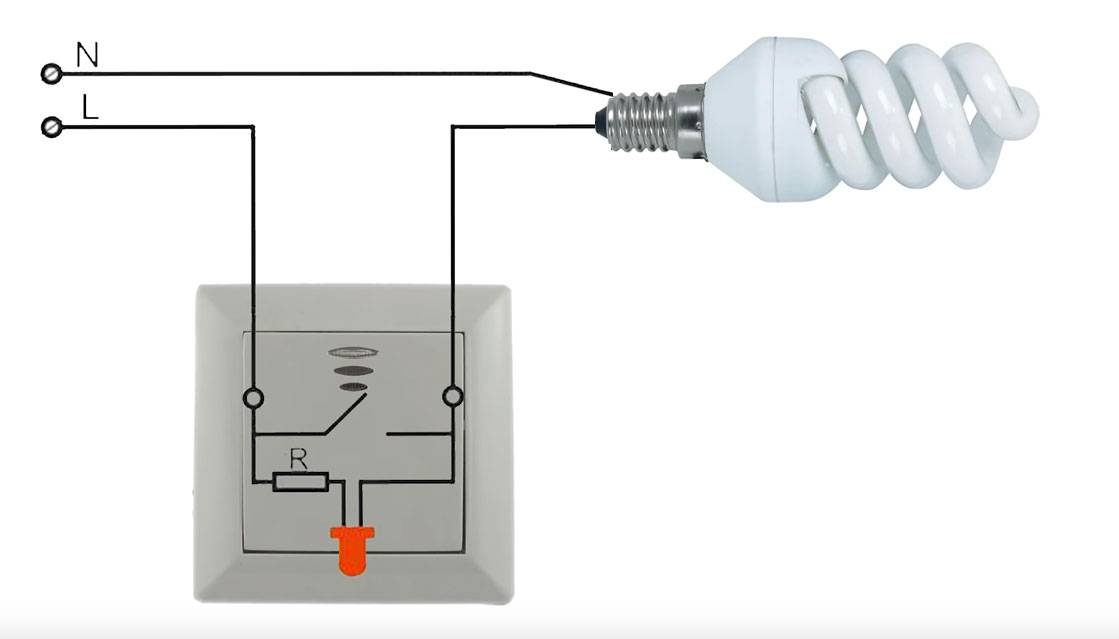 Почему светодиодные лампы горят при выключенном выключателе?