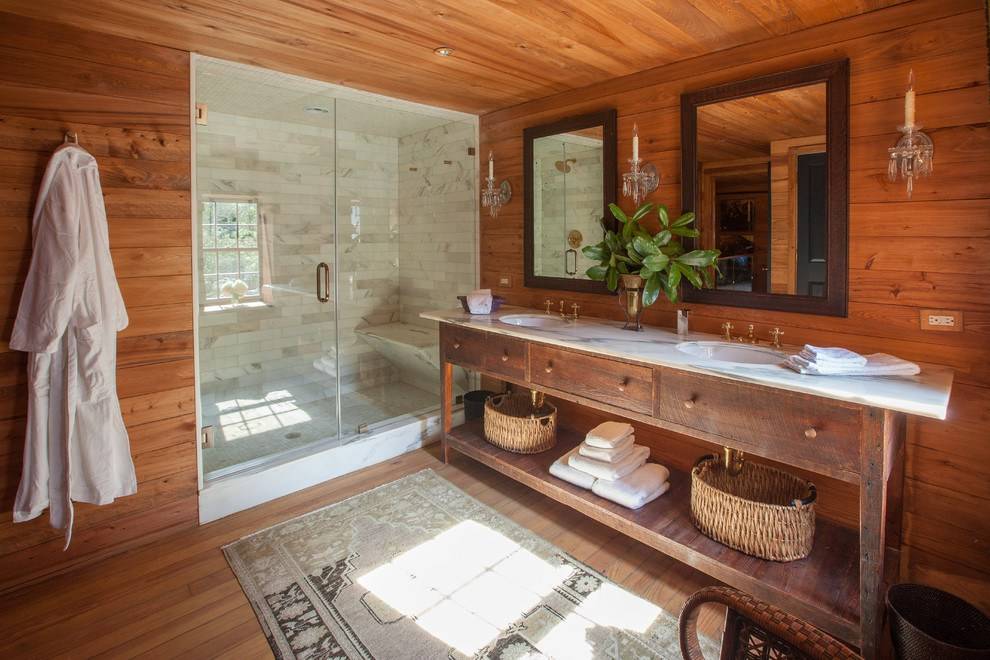 Чем обшить ванную комнату в деревянном доме