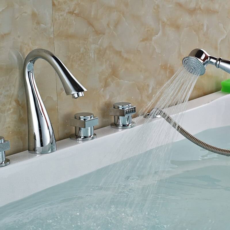 Как установить смеситель на борт ванны с душем: монтаж врезного крана своими руками