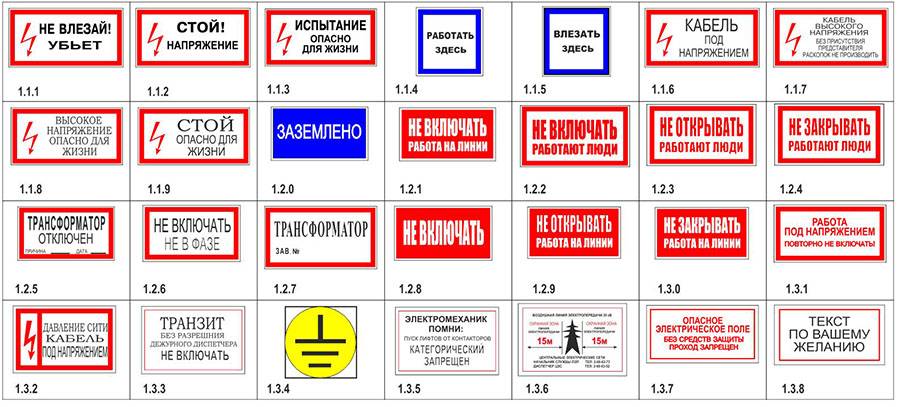 Знаки электробезопасности фото