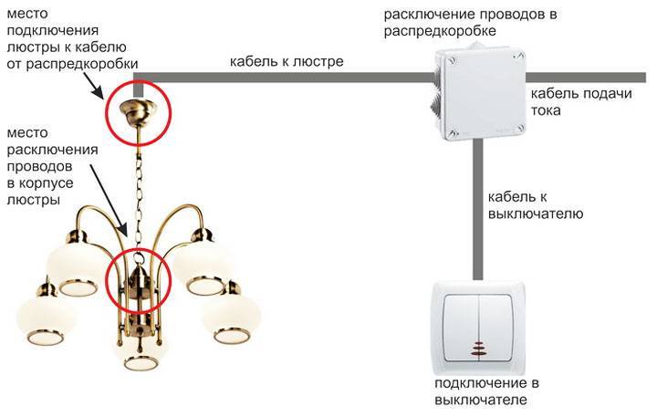 Как подключить двухклавишный выключатель к двум лампочкам